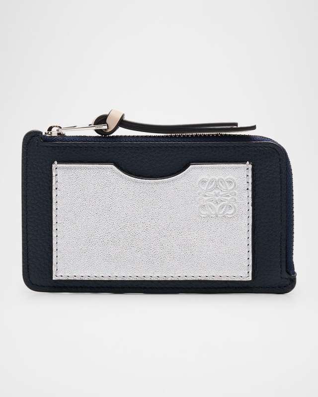 Anagram Card Holder in Soft Grain Leather